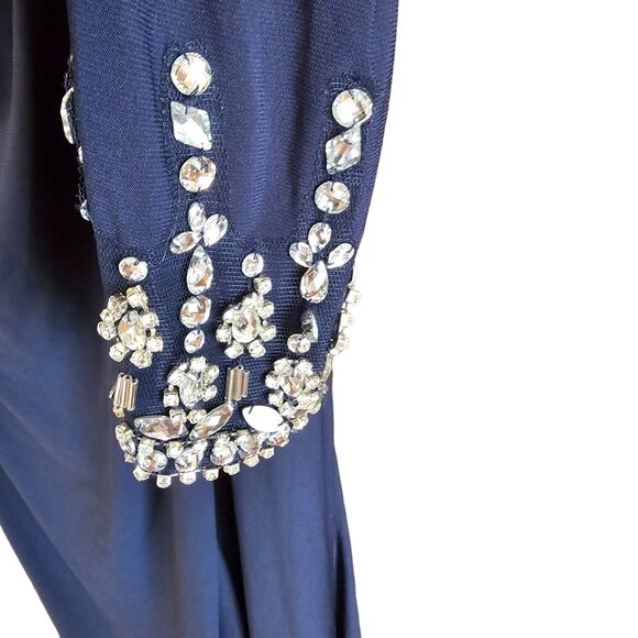 Mac Duggal Navy One-Shoulder Maxi Dress - Picture 5 of 11